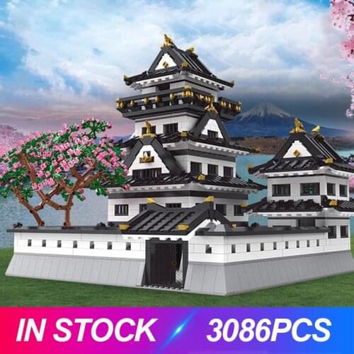 MOULD KING 22006 MOC Architecture Streetview Building Block The Himeji Castle Model Assembly Bricks Kids DIY Toys Birthday Gift