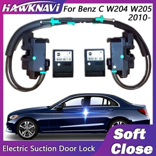Smart Electric Suncion Door Lock for Mercedes Benz C W204 W205 with Auto Soft Close Super Silence Anti Pinch Car Vehicle Door