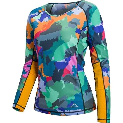 Spring Outdoors Long Sleeve T Shirt Men Women Camping Trekking Lovers Self-cultivation Skinny Camouflage Quick-drying Clothes