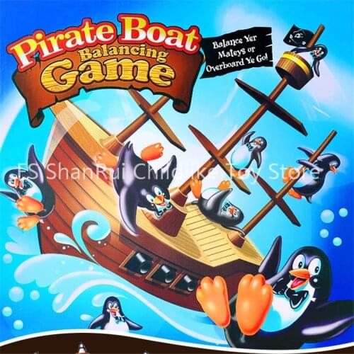 Funny penguin Pirate Ship Educational Toys Family Parenting Interactive Game