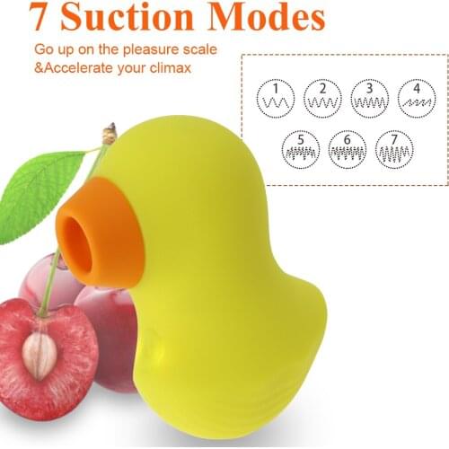 Female Sex Toys Duckie Clitoral Sucking Vibrator Nipple Stimulation 7 Suction Levels Souvenir for Lovers Oral Women Solo Play