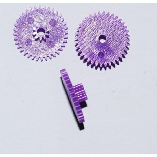 10/100pcs 0.4M 36+10teeth Double plastic Motor gear/diy toys parts/baby toys/Technology production accessories 36102b