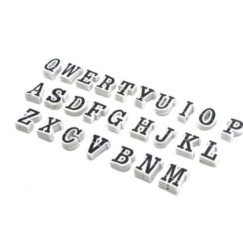 260pcs 26 letters Embroidery Iron on patch For clothing applique backpack Motif size 3.5cm*4.5cm