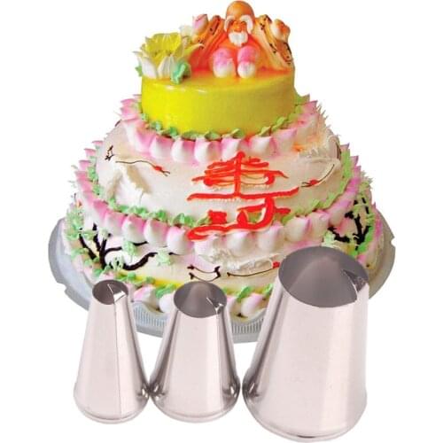 3pcs Heart Peach Pastry Nozzle Decorating Tip Cream Icing Piping Nozzles Set Cupcake Cake Decorating Tools Kitchen Cooking Tools