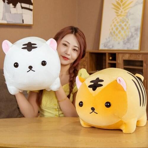 40/50cm 1pc Cartoon Tigers Doll Soft Down Cotton Stuffed White Yellow Standing Animal Fatty Plush Toy Dropshipping