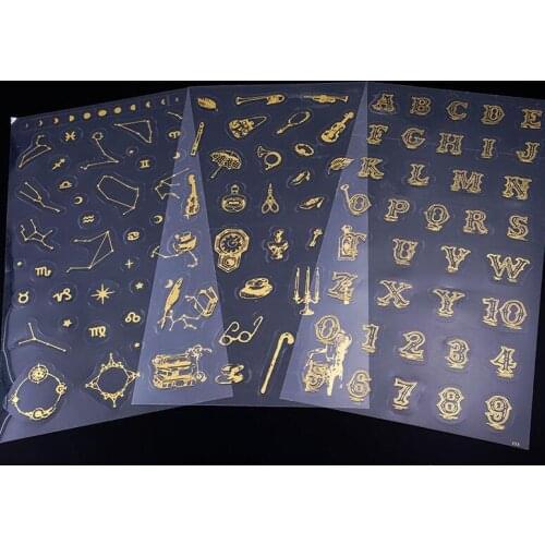 5pieces transparent material Star Universe Letter numbers Opera Relique charms for epoxy mold filling jewelry making