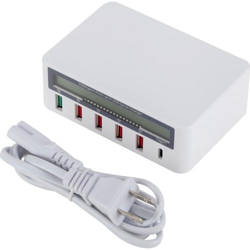 6 Ports Smart Digital Charger usb c Fast Charging PD Charger for iPhone 12 X Xs 8 Xiaomi HUAWEI Quick Charge QC3.0