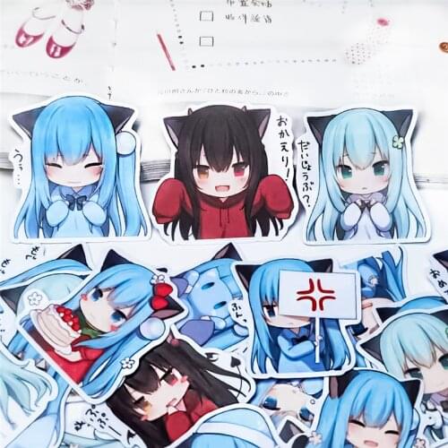 40pcs Creative Cute Self-made Cute ear girl Scrapbooking Stickers /Decorative Sticker /DIY Craft Photo Albums kawaii