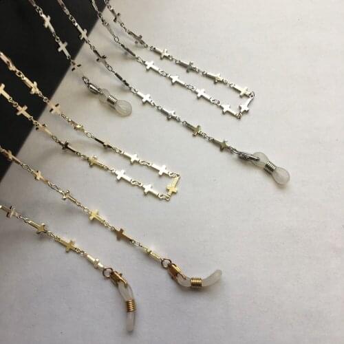 Silver and gold electro plated eyeglass brass copper chains eyewear retainer spectacle cords lanyard sunglass holder