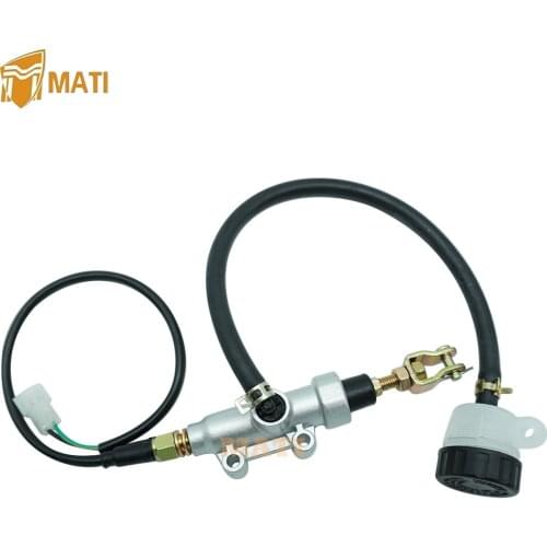 Mati Rear Foot Brake Master Cylinder Assembly with Pressure Brake Switch for Polaris ATV Outlaw 450 525 S 1910627 4010758