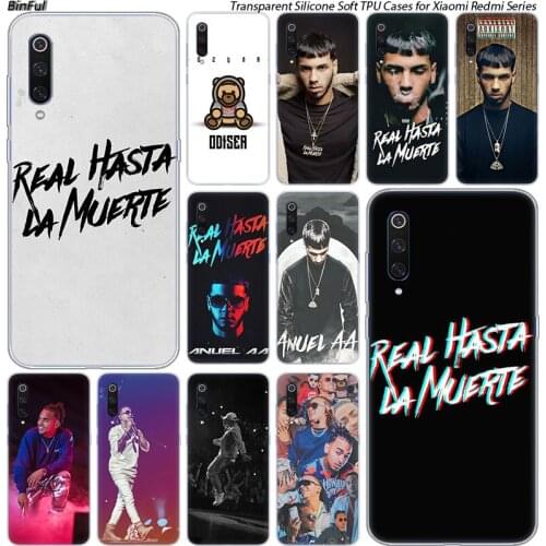 Hot Anuel aa Ozuna Silicone Case For Xiaomi Pocophone F1 9T 9 9SE 8 A2 Lite A1 A2 Mix3 Redmi K20 7A Note 4 4X 5 6 7 Pro S2 Cover