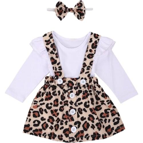 Ma&Baby 0-24M Autumn Spring Newborn Infant Baby Girls Clothes Set White Long Sleeve Top Skirts Overalls Outfits