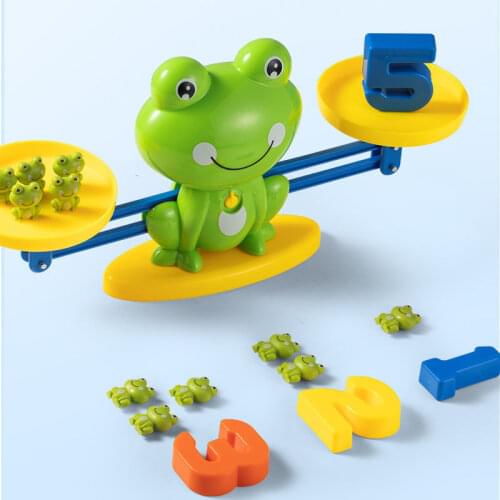 Montessori Math Toy Digital Frog Balance Scale Educational Math Frog Balancing Scale Number Board Game Kids Learning Toys