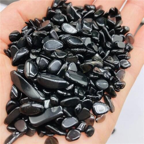 Natural Black Obsidian Quartz Crystal Gravel Degauss Purification natural stones and minerals Fish tank stones