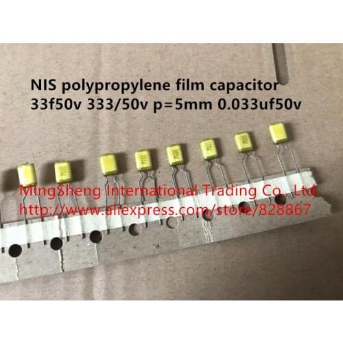 Original new 100% polypropylene film capacitor 33f50v 333/50v p=5mm 0.033uf50v (Inductor)