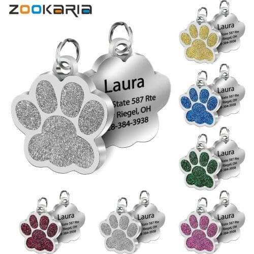 Personalized Pet ID Tags Engraved Pet Name Number Address Cat Dog Collar Pet Pendant Puppy Cat Necklace Charm Collar Accessories