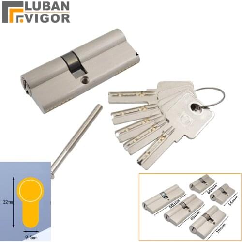 Various sizes of door lock cylinder cores,5keys,height 32MM,Internal and external double unlocking,Security door interior door