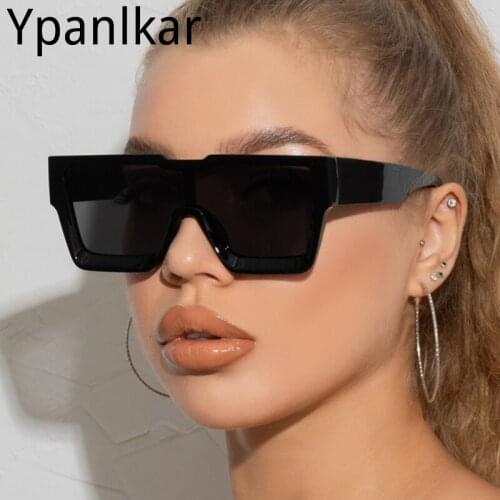 Summer Orange Square Oversized Sunglasses Women designer Big Frame Vintage Retro Glasses Female Fashion Ladies Eyewear Unisex