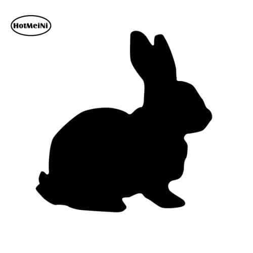 HotMeiNi Bunny Rabbit Decal Vinyl Cute Animal Car Sticker Car-styling For Truck Window Bumper Laptop Waterproof 14.5*15cm