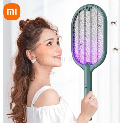 Xiaomi 2 In 1 Electric Insect Racket Swatter USB Rechargeable Led Light Hand-Held Mosquito Killer Fly Bug Zapper Trap for Home