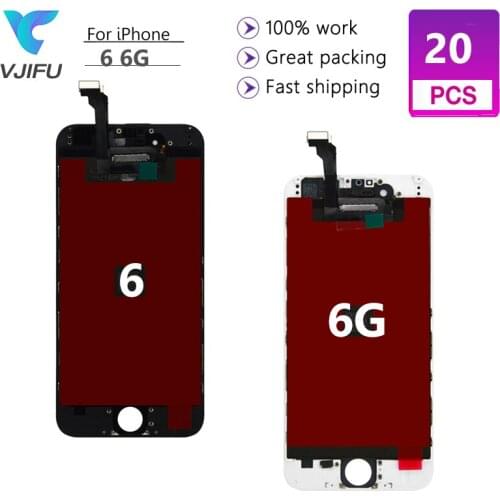 Factory Price 20 PCS OEM Display For iPhone 6 6G LCD Screen Replacement Part 3D Touch Digitizer Assembly 100% Test DHL Shipping