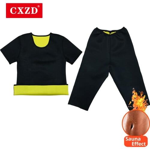 CXZD Women Shapewear Pants Shirt Body Shapers waist trainer Slimming Thermo Neoprene Sweat Sauna reducing and shaping girdles