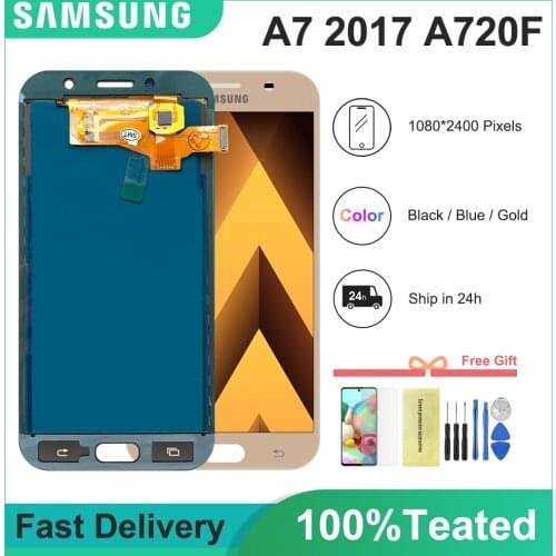 5.7 inch For Samsung Galaxy A7 2017 display A720 A720F A720F/DS LCD Display touch Screen Digitizer A720F lcd Screen Adjust TFT
