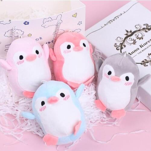 1Pc Lovely 12CM Penguin Stuffed Plush Toy Baby kids Gift Key Chain Plush Toy Doll Random Color