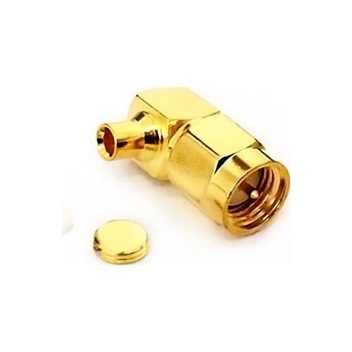 1pc brand new SMA male plug RF coaxial connector welding cable RG405.086" right angle gold-plated adapter