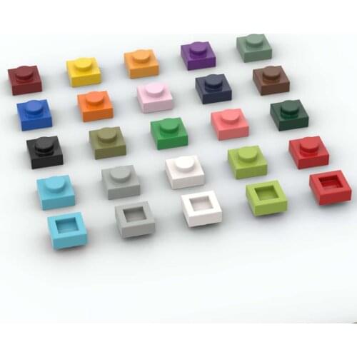 10PCS Building Blocks 3024 1X1 Plate High-Tech Bricks Assembles Particles DIY Assembly Parts Education Toys For Children Gifts