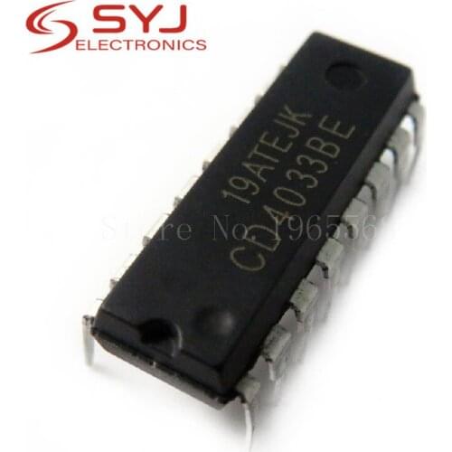 10pcs/lot CD4033BE CD4033 4033BE DIP-16 In Stock