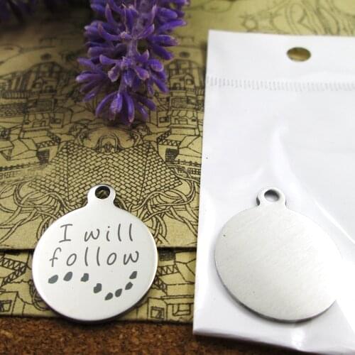 20pcs--"I will follow"stainless steel charms more style for choosing DIY Charms pendants for necklace