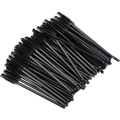 50Pcs/Pack Disposable Micro Eyelash Brushes Mascara Wands Make up Eye Lashes Extension Professional Makeup Brushes Set Kit Tools