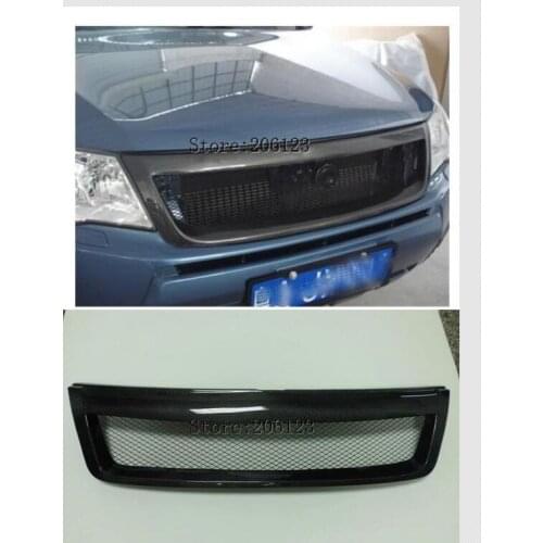 Car avant Grill Grille cas avec une bande pour For Subaru Forester 2009-2012 Send black carbon fiber