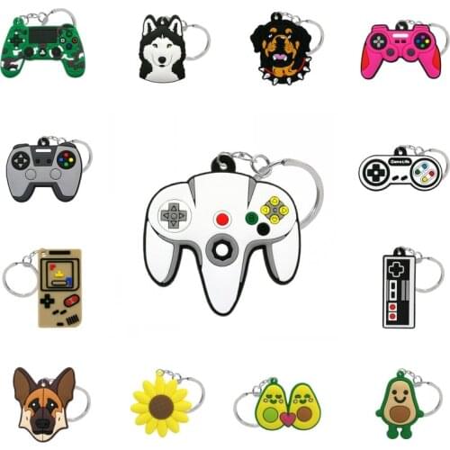 1pcs Pvc Cute Cartoon Animal Keychains Key Ring Lovely Key Holder Kids Toy Kid Gifts Fashion Jewelry Trinkets Accessory