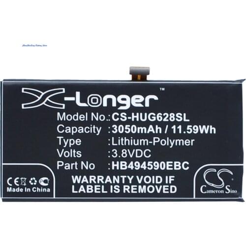 Cameron Sino 3050mAh Battery HB494590EBC for Huawei Ascend G628, Honor 7, PLK-UL00, PLK-L01