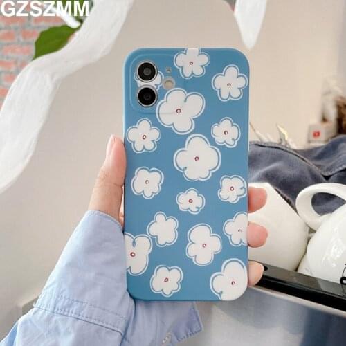 Fresh Flower Pattern Cases for IPhone 12 7 8 Plus Shockproof Soft TPU Silicon Caes for Iphone 11 Pro Max X Xr Xs Max Coque Cover