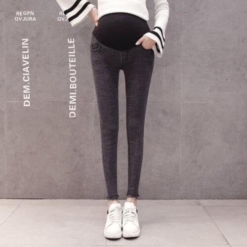 New pregnant women pants wear nine points pregnant women jeans fashion feet pants spring and autumn