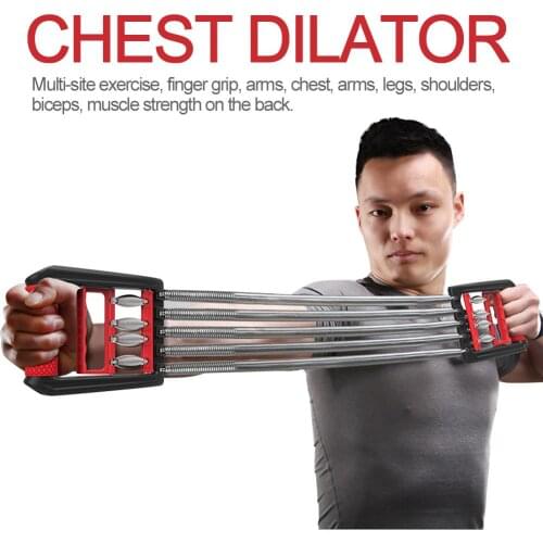 Chest Expander Puller 5 Adjustable Spring Lever Weight Strength Trainer Home Fitness Muscle Training 5 Tubes Ajustable Arm Stren