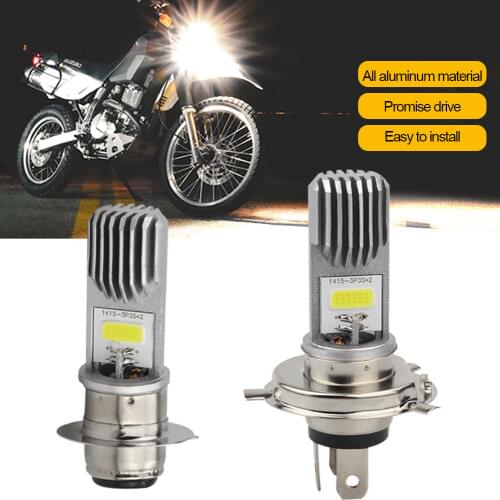 H4 P15D LED Motorcycle Headlight COB Chip Universal Motorbike Head Lamp Bulb Moto DRL Lights Hi Lo Lamp Super Bright Lightings