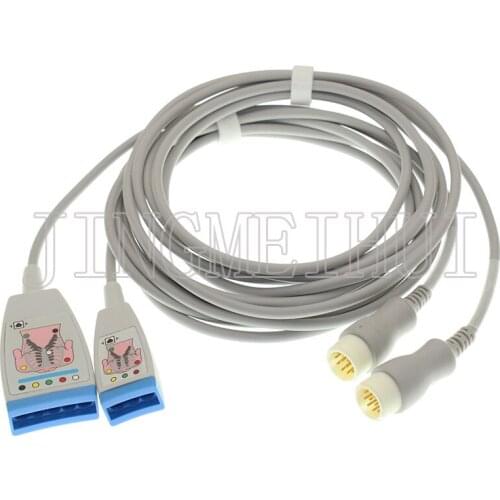 M1669A M1668A 12pin 3/5 leads Patient ECG/EKG adapter trunk Cable for PHILIPS M3000A M3001A M1001A/B M1002A/B 78352C 78354C