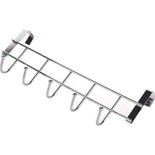 Kitchen Storage Rack Anti-slip Sturdy Stainless Steel Creative Cupboard Hanging Hook for Room Door