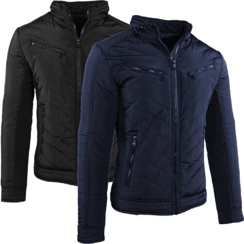 Down 100 grams men quilted jacket black blue waterproof vest Casual Bomber elegant tailoring