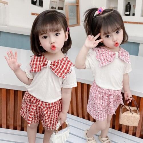 Summer Baby Cute T-Shirt + Shorts Two-Piece outfit 1year Cotton Childrens Sets Infant Kids Girls Clothes New Born Clothing Sets