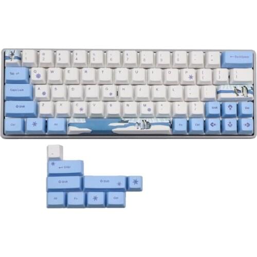 Penguin Dye-Sublimation Mechanical Keyboard Cute Keycaps PBT OEM Profile Keycap For GH60 GK61 GK64 Keyboard hot