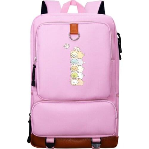 Fashion Anime Corner Bio Sumikko Gurashi Cartoon Women Backpack Canvas Printed Casual Student School Bag Unisex Travel Rucksack