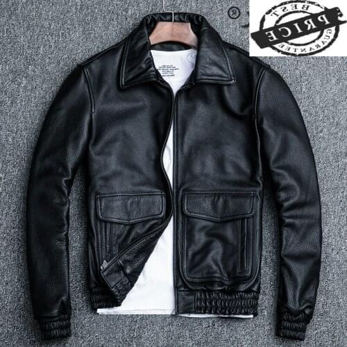 Plus Size Natural Genuine Leather Men Clothing 2021 Motorcycle 100% Real Cow Leather Coat Mela Korean Mens Jackets 1a13