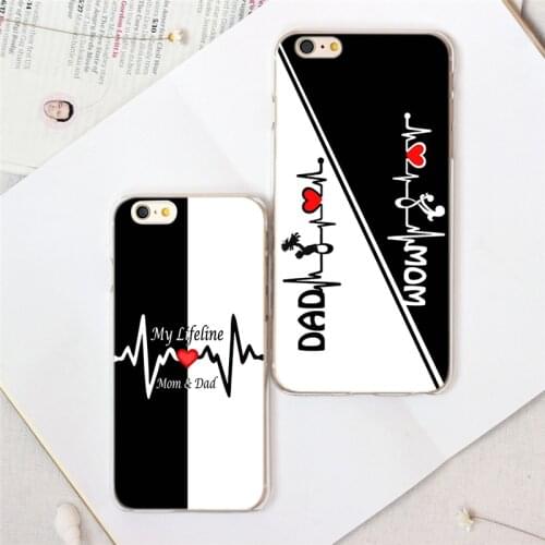 Soft phone case MY LIFELINE MOM AND DAD cover for iphone 11 pro max XS XR X 8 7 6s plus 6 SE 2020 10 5S Transparent Unique shell