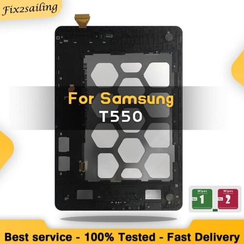 New 9.7" LCD For Samsung Galaxy SM-T550 T550 T551 T555 Display Touch Screen Digitizer Assembly Replacement With/Without Frame