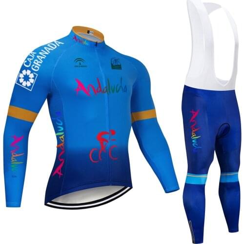 Autumn Long Sleeve Andalucia Cycling Clothing Set Breathable Bicycle Wear Anti-Sweat Bike Cycling Jersey Ropa Maillot Ciclismo